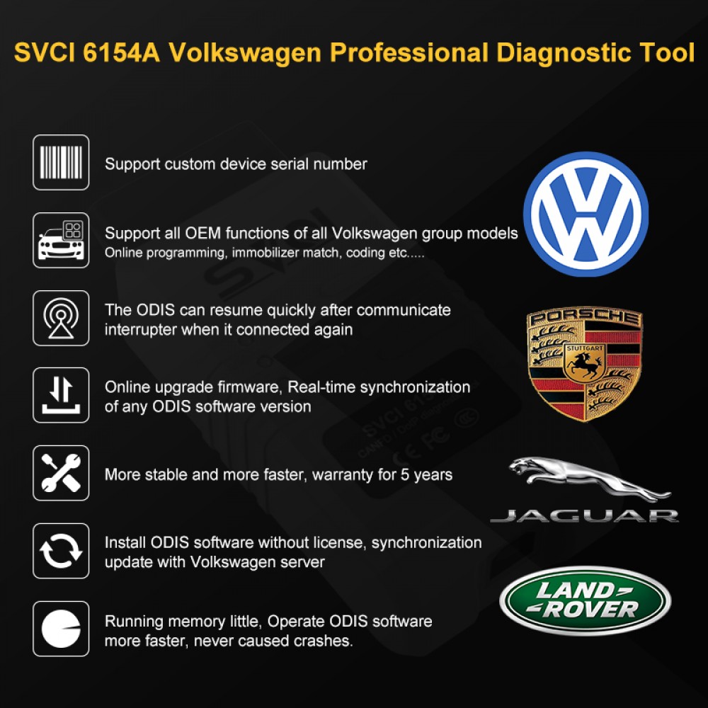 VAGdiagnositc tool,VAS 6154A replacement, Support CAN FD and DoIP protocol